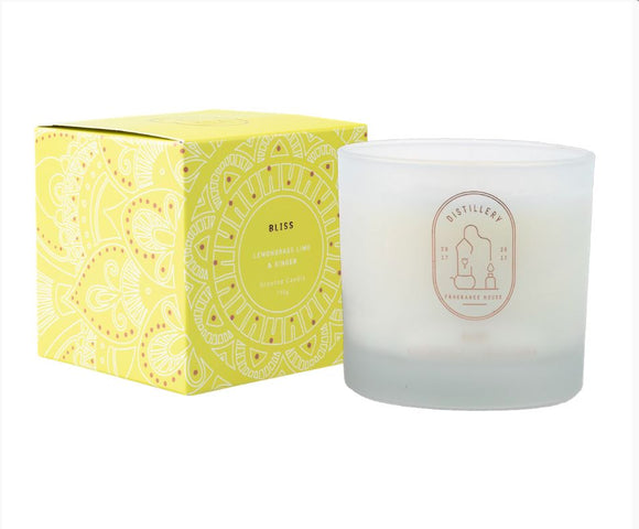 Vapourtron scented candles Distillery Soy Candle 190g BLISS Lemongrass, Lime & Ginger Vapourtron 
